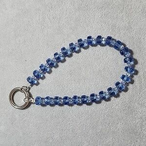 🔥Promotion🔥 Blue Glass Beads Wristlet/Phone Bracelet/Bag Charm